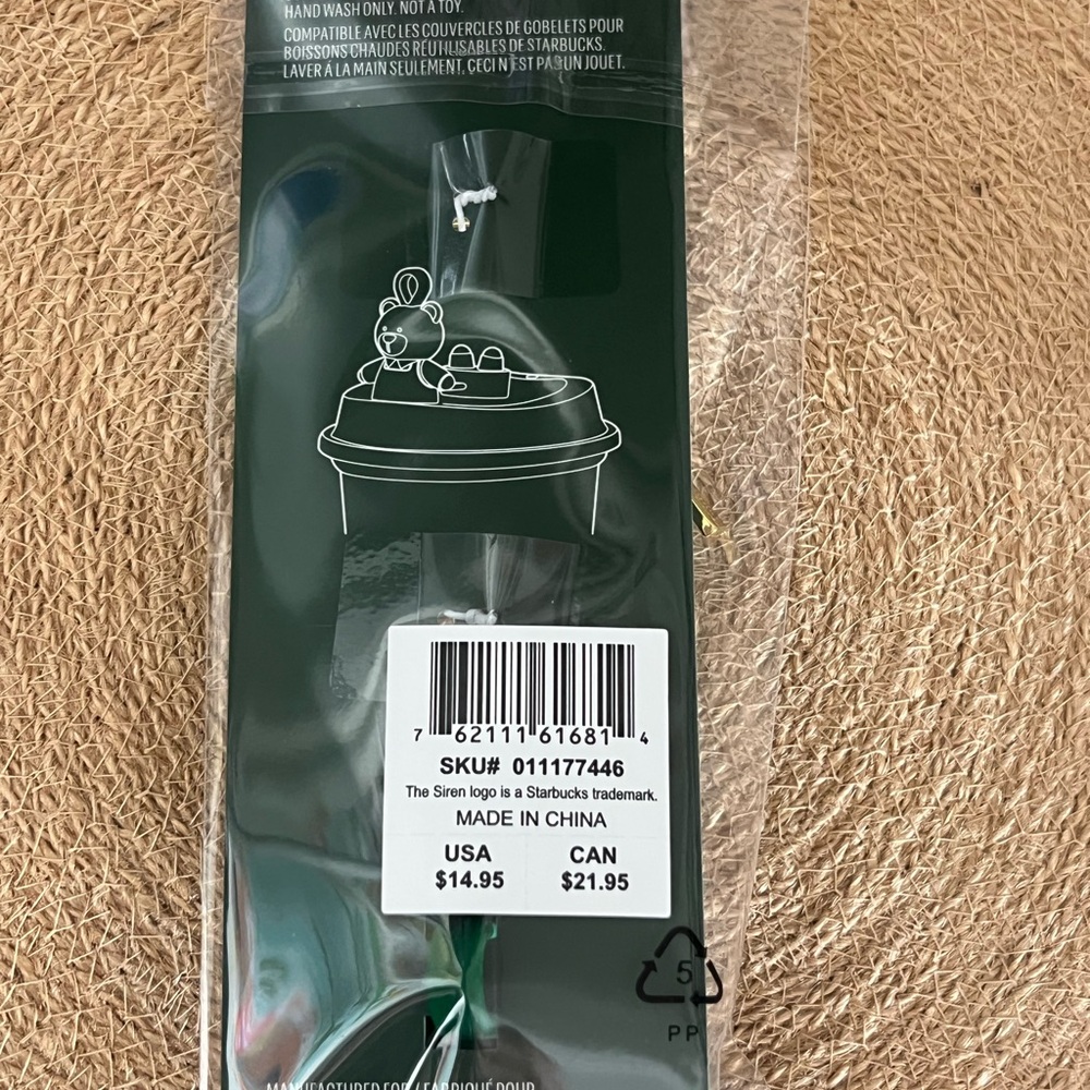 Starbucks 2025 Bear Keychain Reusable‎ Hot Cup Lid Stopper - Barista NWT Rare - Picture 6 of 8